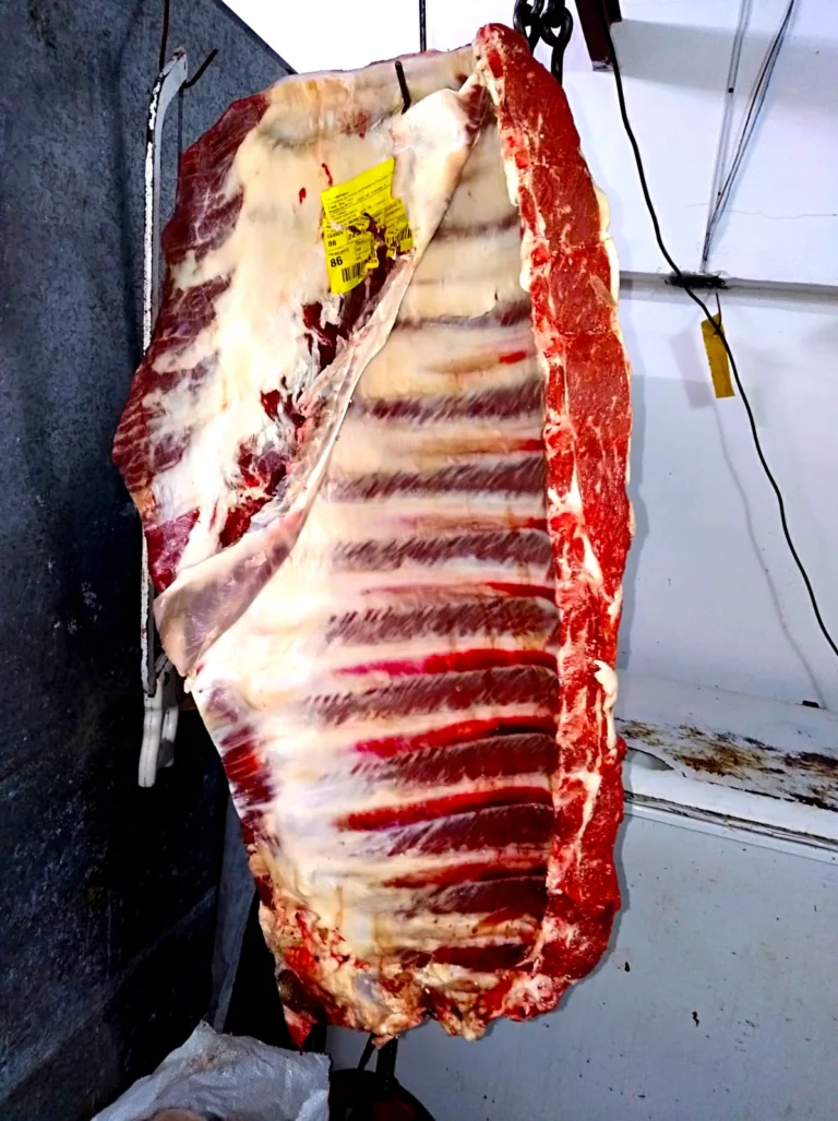 Costillar visto de frente carnicería